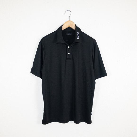 Malbon Golf Men's Parful Collection Polo In Black Size Medium - Picture 1 of 11